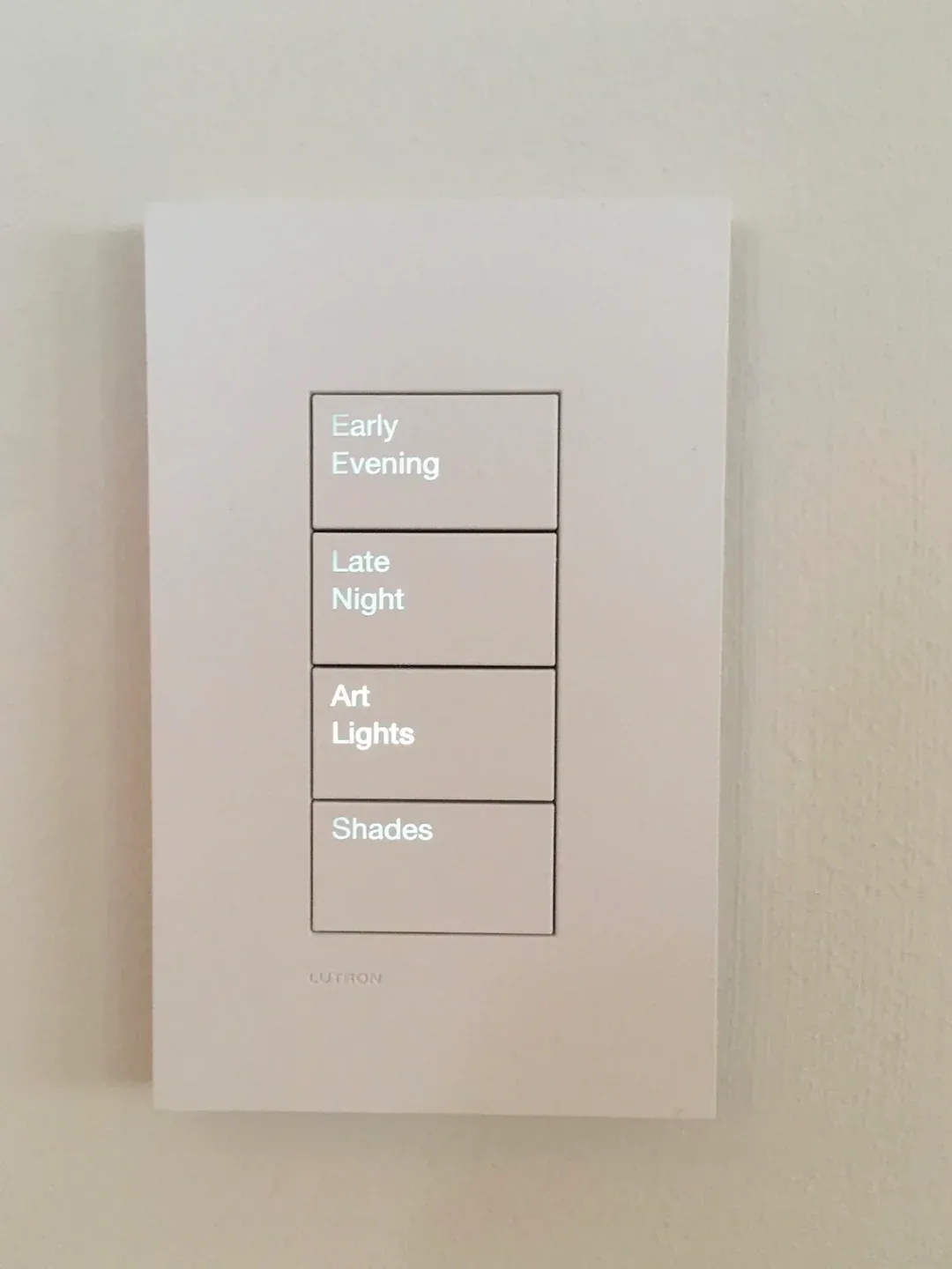 Lutron control light switches used in smart home installations